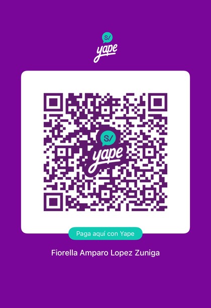 Código QR de Yape a nombre de Fiorella Amparo López Zúñiga